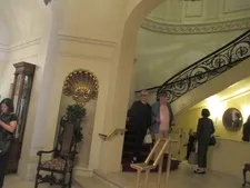 Mary Schepisi and Fred Schepisi depart from the Bridget Jones’s Baby lunch: "I had to hand her tissues at the end."